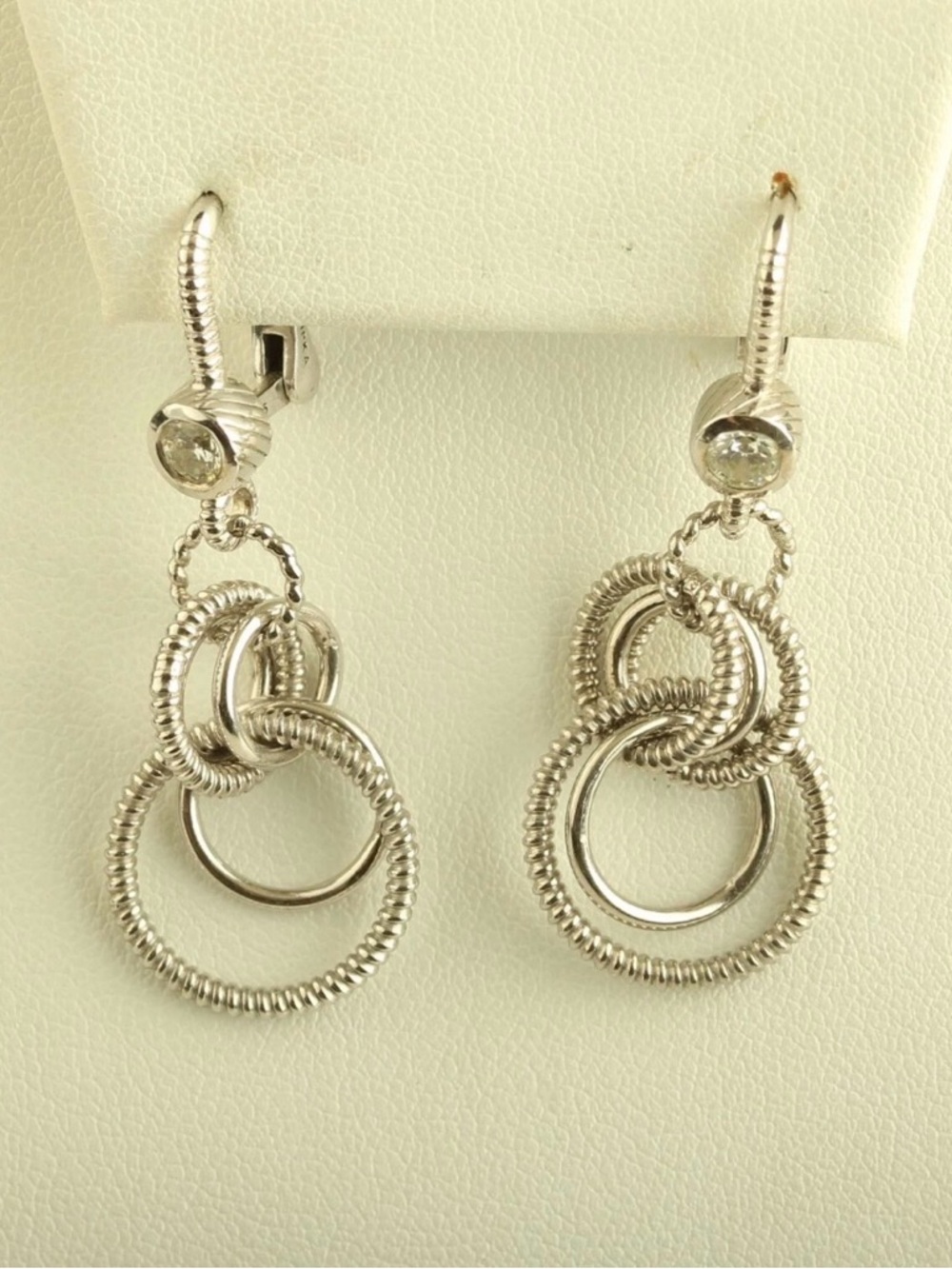 Judith Ripka Sterling Silver Earrings 🪴 - Picture 2 of 7